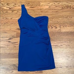 Arden B One Strap Cut Out Mini blue dress Size Sm